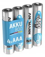 Акумулятор Ansmann 4x800 mAh NiMH 1.2V maxE Premium AAA (мізинчикові) 4 шт. (5035042)