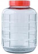Бутыль стеклянный с крышкой 15,0 л (в комплекте затвор и стропа)