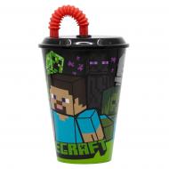 Стакан із трубочкою STOR Minecraft Easy Sport Tumbler 430 мл Stor-40430 multicolorз малюнком