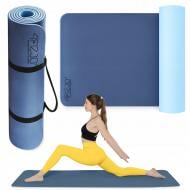 Коврик для йоги и фитнеса 4fizjo TPE Blue/Sky Blue 180 х 60 х 0,6 см (P-5907739310132) сине-голубой