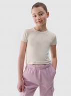 Футболка 4F 4FJWSS25TTSHF1852-12S р.152 бежевый Футболка 4F 4FJWSS25TTSHF1852-12S р.152 бежевый