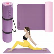Коврик для йоги и фитнеса 4fizjo TPE Violet/Pink 180 х 60 х 1 см (P-5907739316967) фиолетово-розовый