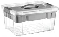 Ящик-органайзер Emhouse EP-816 прозрачный/серый 16 л 200x290x410 мм