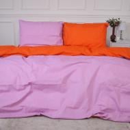 Комплект постельного белья Бязь Ranforce Elite Christiano (13-1027+16-3310) 220х240 см оранжевый/розовый MirSon