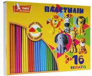 Пластилин 16 цветов со стеком 320 г ПЛ77 Умка