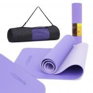 Килимок для йоги та фітнесу Cornix 183 x 61 x 0,6 см TPE XR-0004 Violet/Purple фіолетовий