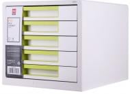 Короб настольный з 5 шкафчиками белый/салатовый Z01053 Deli Короб настольный з 5 шкафчиками белый/салатовый Z01053 Deli