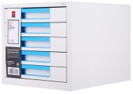 Короб настольный с 5 ящиками белый/синий Z01033 Deli Короб настольный с 5 ящиками белый/синий Z01033 Deli