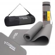 Килимок для йоги та фітнесу Cornix 183 x 61 x 1 см NBR XR-0012 Grey сірий