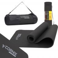 Килимок для йоги та фітнесу Cornix 183 x 61 x 1 см NBR XR-0013 Black чорний