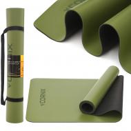 Коврик для йоги и фитнеса Cornix PU 183 x 68 x 0,4 см XR-0321 Green зеленый
