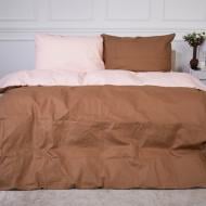 Комплект постельного белья Бязь Ranforce Elite Riccarda (14-1312+15-1511) 160х220 см пудровый/шоколадный MirSon