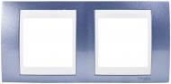 Рамка двухместная Schneider Electric Unica Glacier горизонтальная голубой MGU6.004.854