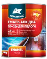 Емаль КОРАБЕЛЬНА алкідна для підлоги ПФ-266 жовто-коричневий глянець 2,8 кг