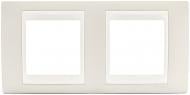 Рамка двухместная Schneider Electric Unica Plus Sand горизонтальная песочный MGU6.004.567