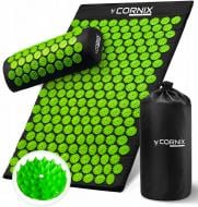 Коврик акупунктурный Cornix с валиком Cornix Classic Mat Аппликатор Кузнецова черный с зеленым XR-0110 Коврик акупунктурный Cornix с валиком Cornix Classic Mat Аппликатор Кузнецова черный с зеленым XR-0110