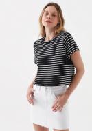 Футболка Mavi STRIPED TOP 168592-900 р.XS черный с белым