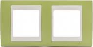 Рамка двухместная Schneider Electric Unica Apple green горизонтальная светло-зеленый MGU6.004.563
