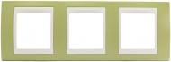 Рамка трехместная Schneider Electric Unica Plus Apple green горизонтальная светло-зеленый MGU6.006.563