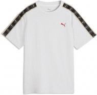 Футболка Puma ESS ELEVATED TAPE Relaxed Tee B 69481705 р.140 серый