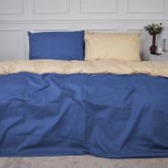 Комплект постельного белья Бязь Ranforce Elite Camillo (12-0712+17-4735) 220х240 см бежевый/синий MirSon