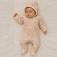 Комбинезон детский для девочки Blanka Зайчик р.56-62 бежевый 110854