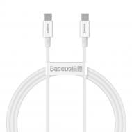 Кабель BASEUS Superior Series Fast Charging Data Cable Type-C to Type-C 100W 1 м білий (CATYS-B02)
