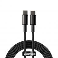 Кабель BASEUS Tungsten Gold Fast Charging Data Cable Type-C to Type-C 100W 2 м черный (CATWJ-A01)