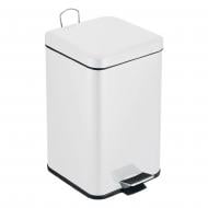 Ведро с педалью Trento Slow Motion 6 л квадратное белое 56034
