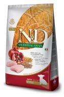 Корм сухий для цуценят для малих порід Farmina N&D AncestralGrain Mini (курка та гранат) 7 кг