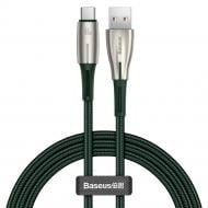 Кабель BASEUS Water Drop-shaped Lamp SuperCharge Cable For Type-C 66W 1 м зеленый (CATSD-M06)