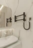 Полотенцесушитель электрический Elna Ладер Элит Т 2 (210*530) черный с диммером t new