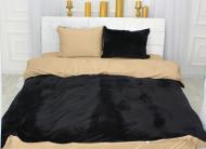 Комплект постельного белья Велюр Winter Delicate 28-0101 Rampicante 175х210 см черный/кремовый MirSon