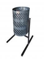 Урна STEEL CHARACTER круглая с лазерной перфорацией 360х750х400 мм 33 л серо-черный 2030062