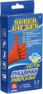 Рукавички гумові Super Gloves універсальні стандартні р. M 1 пар/уп. помаранчеві