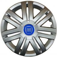 Ковпак для коліс SJS Fiat (синій) 203 R14" 4 шт. срібний (107766)