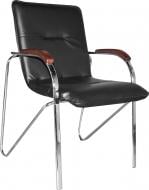 УЦЕНКА! Кресло Примтекс Плюс Samba chrome wood 1.031 СZ-3 черный (УЦ №170)