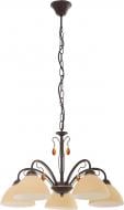 Люстра подвесная Eglo Genua 5xE14 коричневый антик