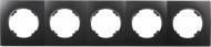 Рамка пятиместная HausMark Bela горизонтальная черный SNG-FRP.RD20G5-BK