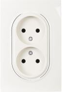 Розетка оконечная двойная без заземления HausMark Bela без шторок без крышки крем SNG-SCP.RD20MG21WTG-C