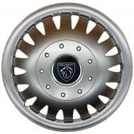 Колпак для колес SJS Peugeot NEW 320 R15" 4 шт. серебряный (107809)