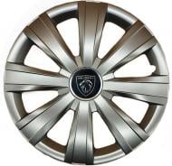 Колпак для колес SJS Peugeot NEW 328 R15" 4 шт. серебряный (107812)
