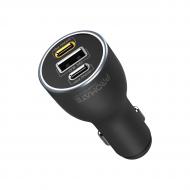 Автомобільний зарядний пристрій Promate PowerDrive-120 W 2xUSB-C, USB-A