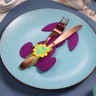 Конверт для столовых приборов Аплі Краплі Rabbit 24x16 см сиреневый