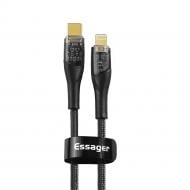 Кабель Essager Interstellar Transparent Design USB Charging Cable Type C to Lightning 1 м чорний (EXCTL-XJ01-P)