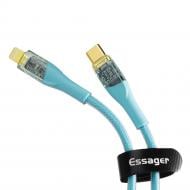 Кабель Essager Interstellar Transparent Design USB Charging Cable Type C to Lightning 1 м голубой (EXCTL-XJ03-P)