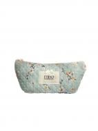 Косметичка MISO accessory стьогана трикутна сакура на м'ятному