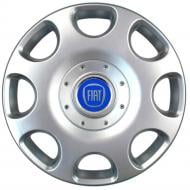 Ковпак для коліс SJS Fiat (синій) 208 R14" 4 шт. срібний (107897)