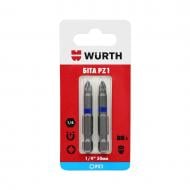 Біта WURTH PZ1х50 мм 1/4" 2 шт. 1614176694902