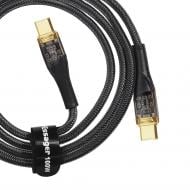 Кабель Essager Interstellar Transparent Design USB Charging Cable Type C to Type C 1 м чорний (EXCTT1-XJ01-P)